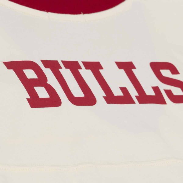Chicago Bulls Mitchell And Ness Women's Retro Roots Boxy Yoke Crop Top Tee Shirt