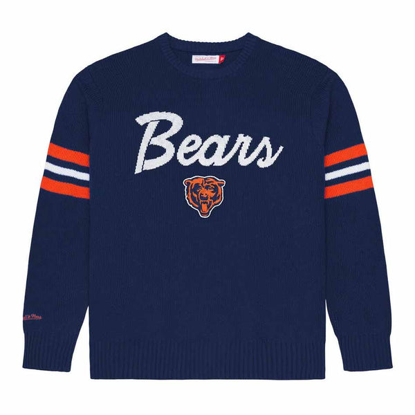 Chicago Bears Mitchell And Ness Head Coach Striped Crew Neck
