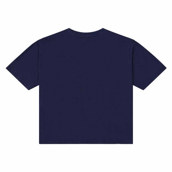 Chicago Bears Mitchell And Ness Women's Navy Core Boxy Crop Top Tee Shirt