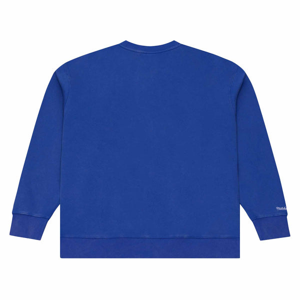 Chicago Cubs Mitchell And Ness Essentials Fleece Royal Blue Crew Neck Sweater