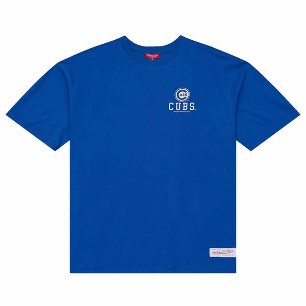 Chicago Cubs Mitchell And Ness Women's Essentials Short Sleeve Tee Shirt