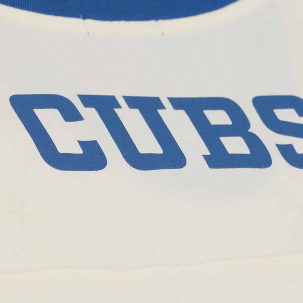 Chicago Cubs Mitchell And Ness Women's Retro Roots Boxy Yoke Crop Top Tee Shirt