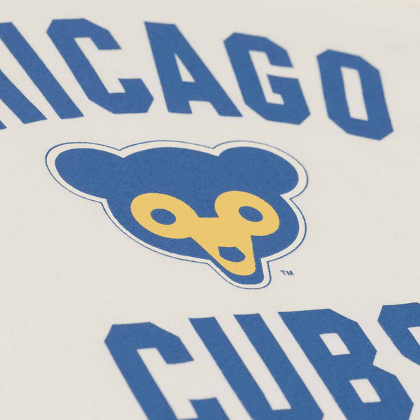 Chicago Cubs Mitchell And Ness Women's Retro Roots Boxy Yoke Crop Top Tee Shirt