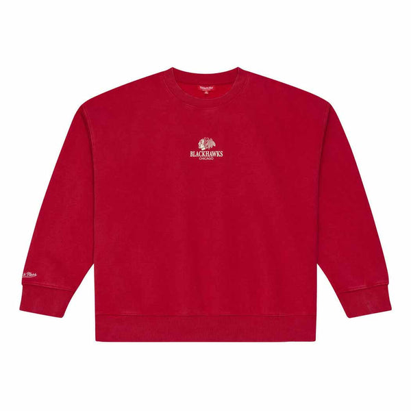 Chicago Blackhawks Mitchell And Ness Womens Core Essentials Crew Neck