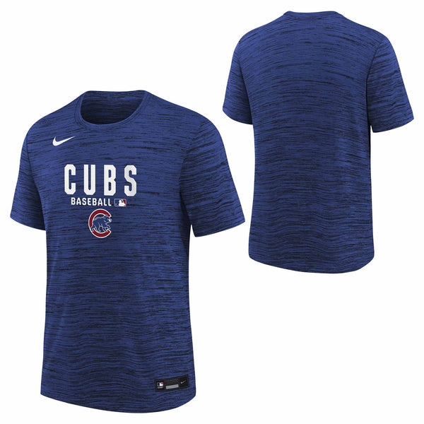 Chicago Cubs Nike Youth Authentic Collection Dri-Fit Velocity Short Sleeve T Shirt