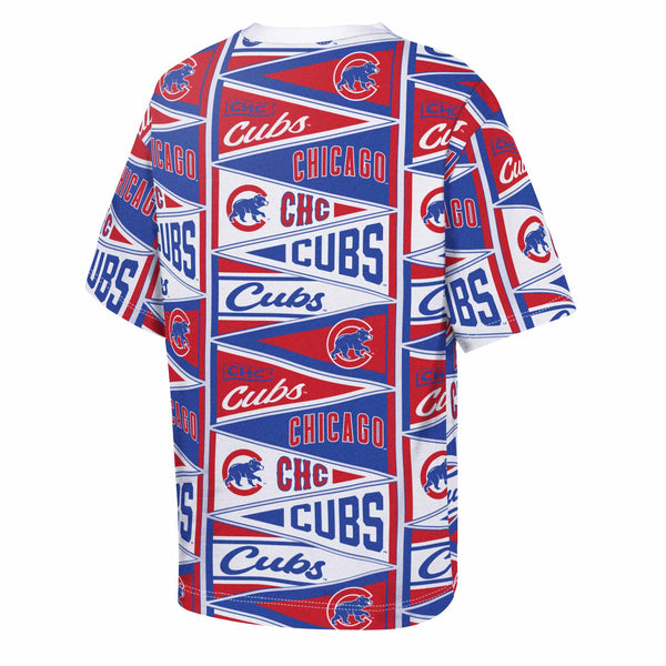 Chicago Cubs Youth All Over Pennant Short Sleeve T Shirt