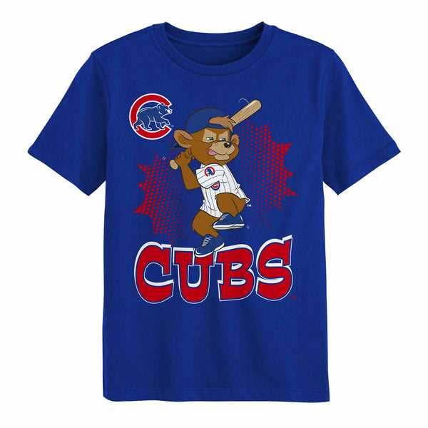 Chicago Cubs Pre-School Clark The Bear Mascot 3.0 Short Sleeve T Shirt