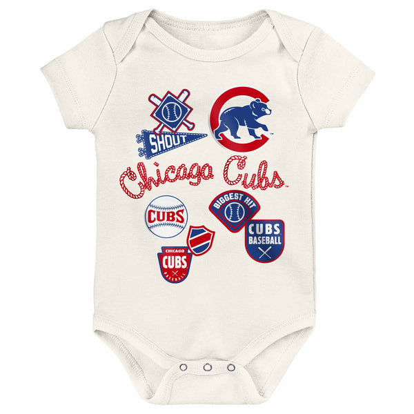 Chicago Cubs Newborn 3 Pack Creeper Set