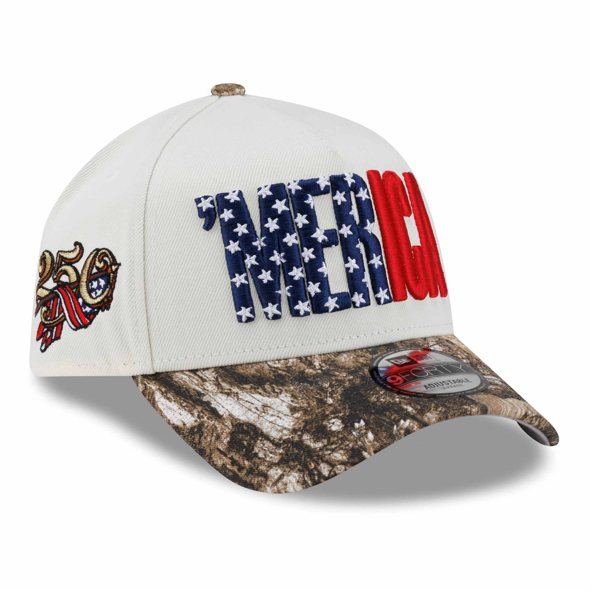 Merica New Era 2026 250th Fourth of July Cream Camo 9FORTY A-Frame