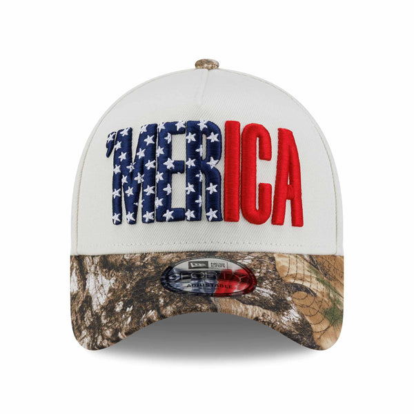 Merica New Era 2026 250th Fourth of July Cream Camo 9FORTY A-Frame Adjustable Cap