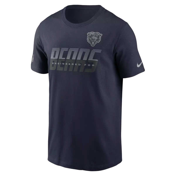 Chicago Bears Nike Marine Blue Athletic Issue Crew Neck Tee Shirt