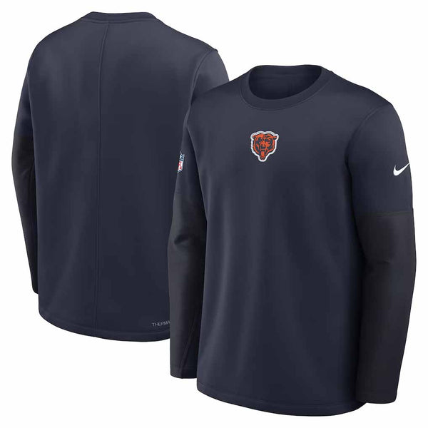 Chicago Bears Nike 2026 Sideline Coach Long Sleeve Crew Neck Sweatshirt
