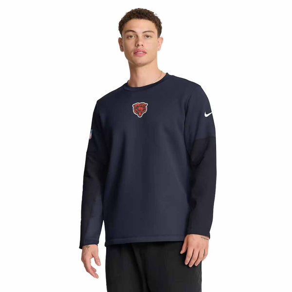 Chicago Bears Nike 2026 Sideline Coach Long Sleeve Crew Neck Sweatshirt