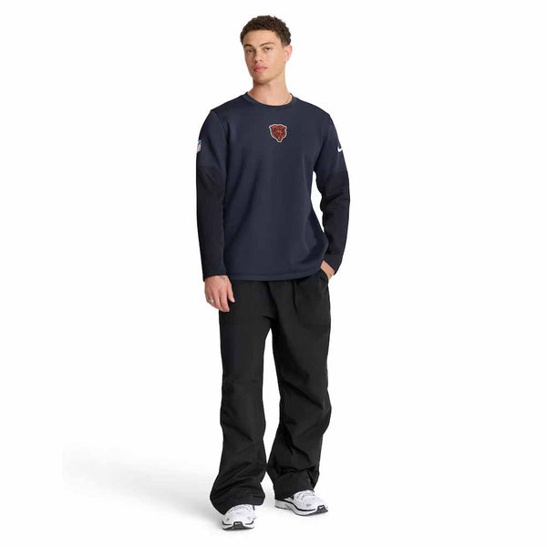 Chicago Bears Nike 2026 Sideline Coach Long Sleeve Crew Neck Sweatshirt