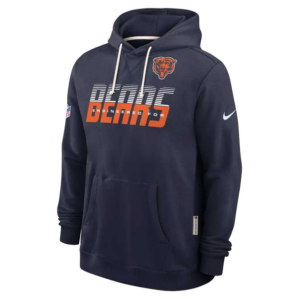 Chicago Bears Nike 2026 Sideline Marine Blue Script Hooded Sweatshirt