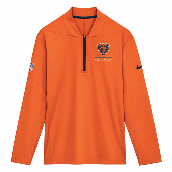 Chicago Bears Nike 2026 Sideline University Orange Half Zip Sweatshirt