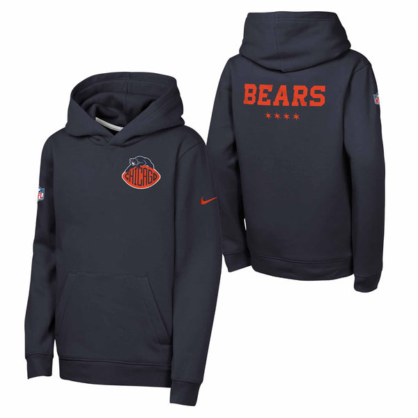 Chicago Bears Nike Youth Rivalries Sideline Hooded Sweathshirt