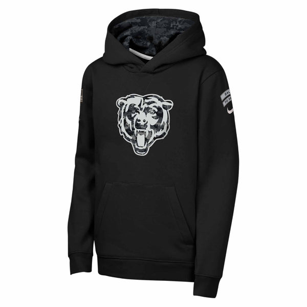 Chicago Bears Nike 2026 Youth Salute To Service On Field Hooded Sweatshirt
