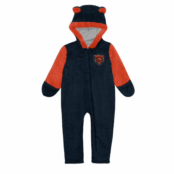 Chicago Bears Newborn Stay Napping Teddy Fleece Creeper Onesie