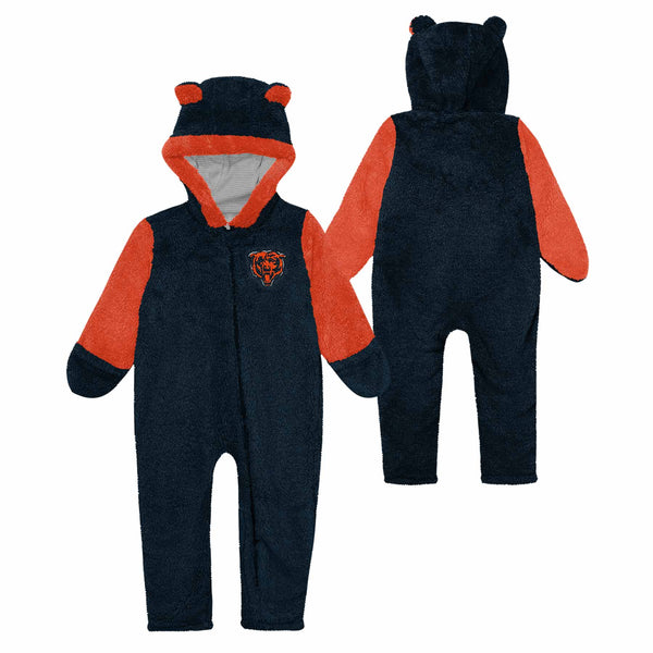 Chicago Bears Newborn Stay Napping Teddy Fleece Creeper Onesie