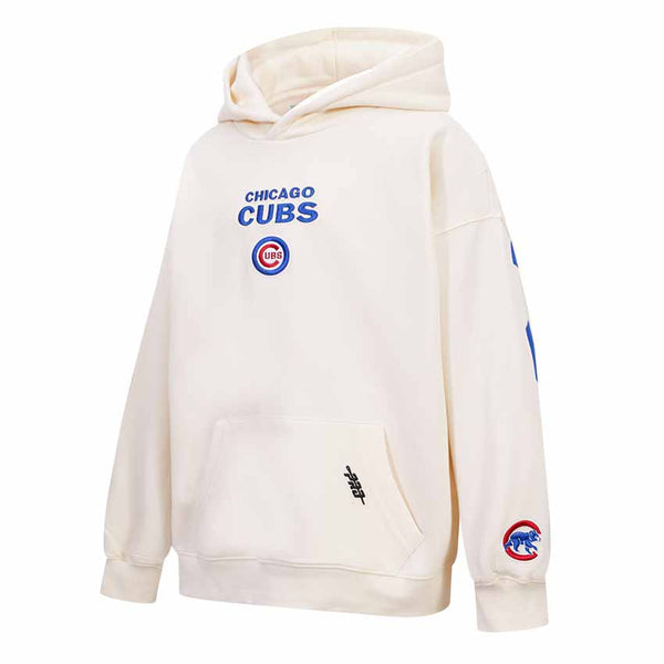 Chicago Cubs Pro Standard Youth Wingspan Pro Bullseye Eggshell Hooded Sweatshirt
