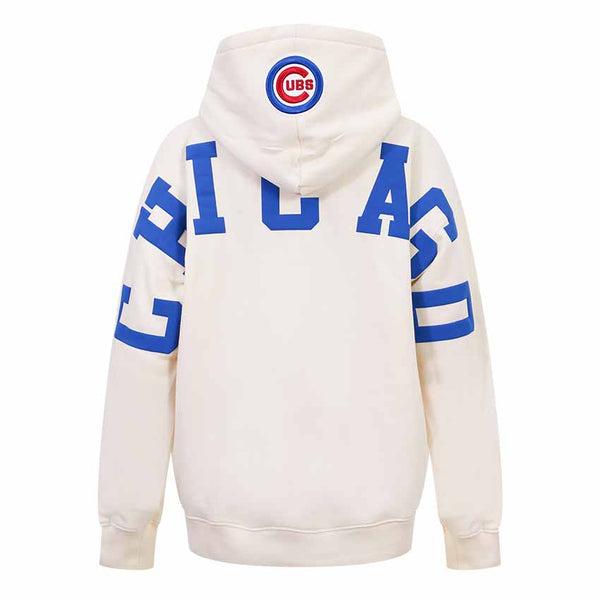 Chicago Cubs Pro Standard Youth Wingspan Pro Bullseye Eggshell Hooded Sweatshirt