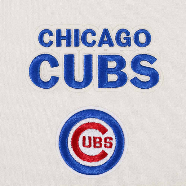 Chicago Cubs Pro Standard Youth Wingspan Pro Bullseye Eggshell Hooded Sweatshirt