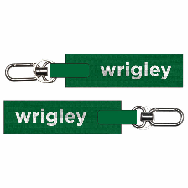Wrigley Field Nylon Green Key Strap Keychain