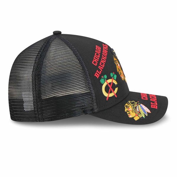 Chicago Blackhawks New Era Retro 9FORTY All Over Snapback Adjustable Cap