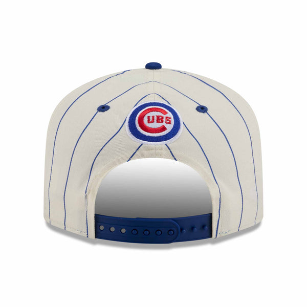 Chicago Cubs New Era Retro Striped Script Snapback Adjustable Cap
