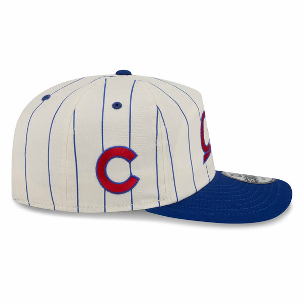 Chicago Cubs New Era Retro Striped Script Snapback Adjustable Cap