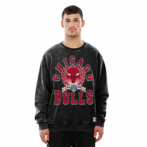 Chicago Bulls New Era Throwback ChiBull Crewneck Sweatshirt