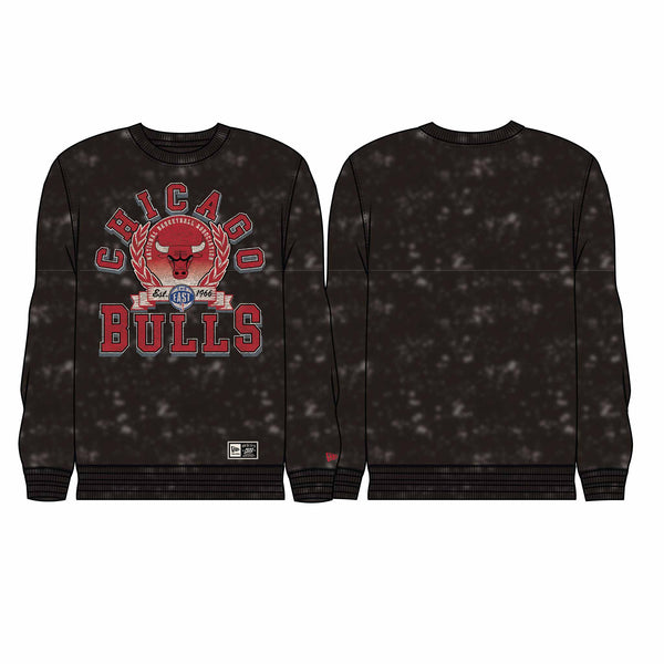 Chicago Bulls New Era Throwback ChiBull Crewneck Sweatshirt