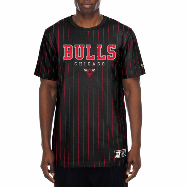 Chicago Bulls New Era Throwback Blackout Short Sleeve Tee Shirt