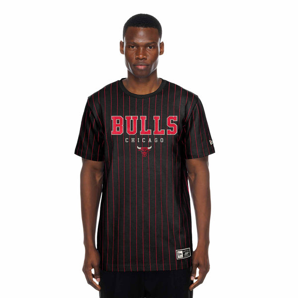 Chicago Bulls New Era Throwback Blackout Short Sleeve Tee Shirt