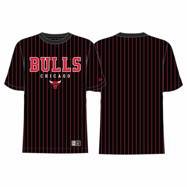 Chicago Bulls New Era Throwback Blackout Short Sleeve Tee Shirt