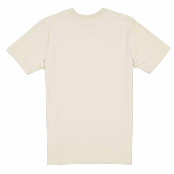 Chicago Bulls New Era Throwback Cream Overlap Short Sleeve Tee Shirt