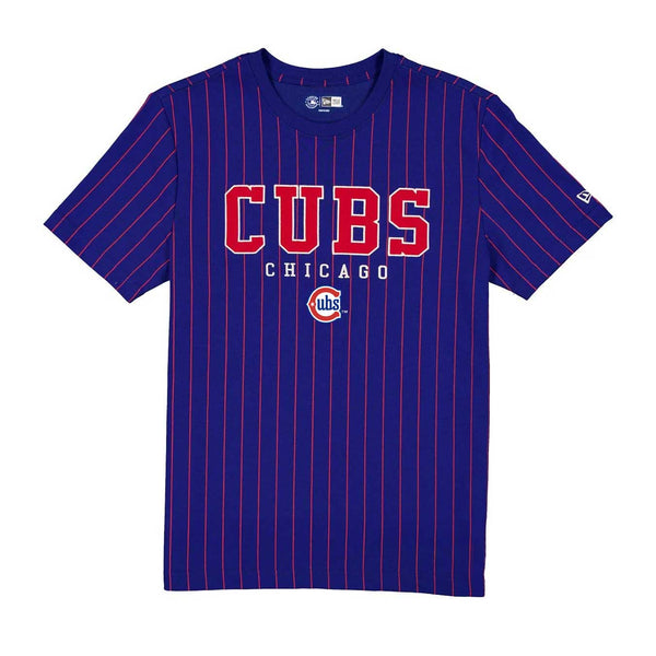 Chicago Cubs New Era Youth Royal Blue Pinstripe Alternate Short Sleeve Tee Shirt