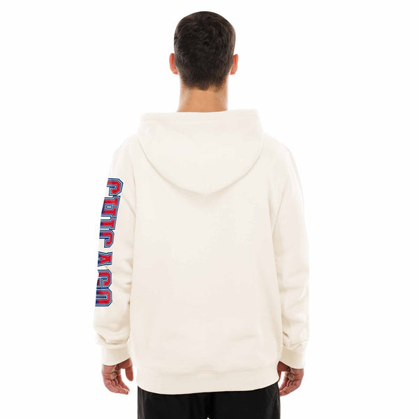 Chicago Cubs New Era Two Tone Retro Gamer Cream Pop Hooded Sweatshirt