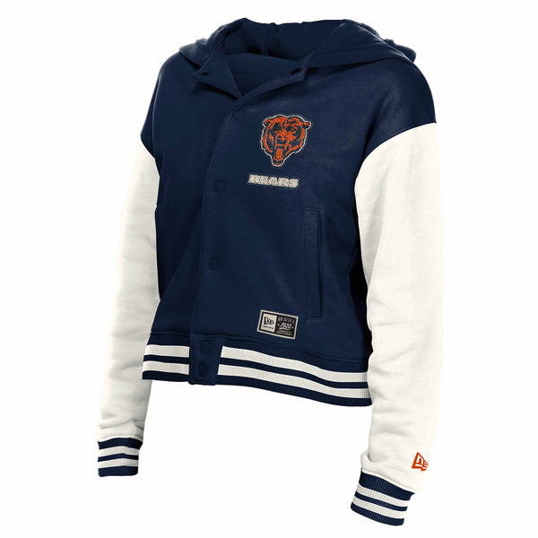 Chicago Bears New Era Women's Classic Button Down Bomber Jacket