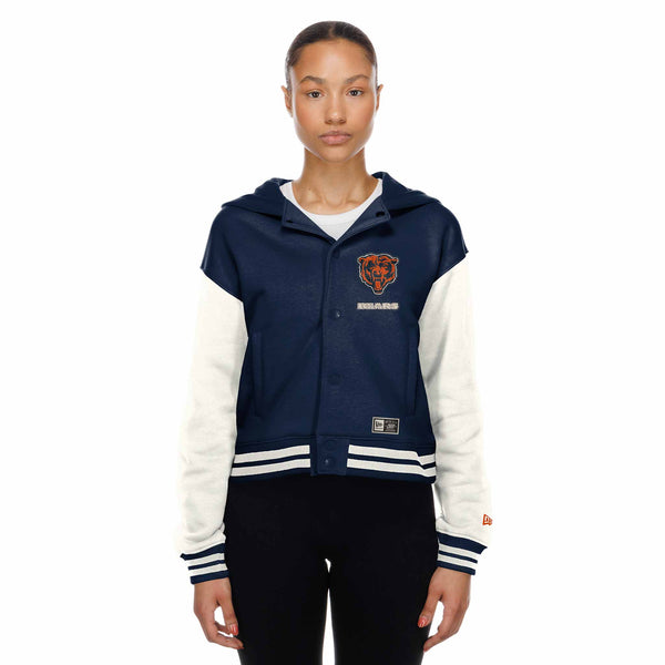 Chicago Bears New Era Women's Classic Button Down Bomber Jacket