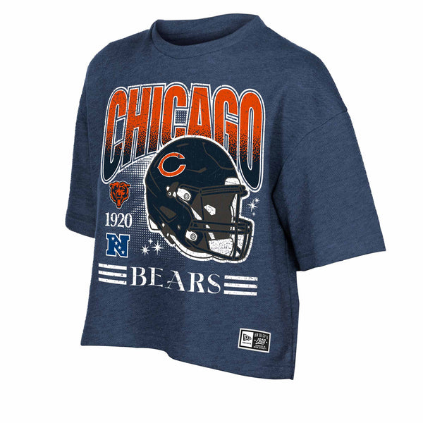 Chicago Bears New Era Women's Retro Multi Logo Print Short Sleeve Tee Shirt