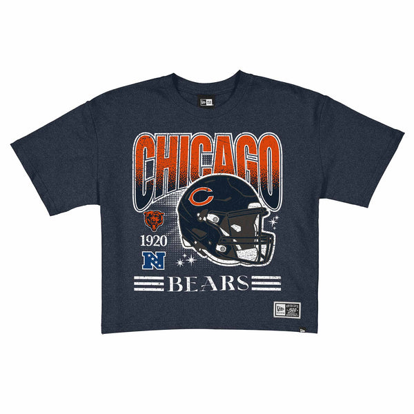 Chicago Bears New Era Women's Retro Multi Logo Print Short Sleeve Tee Shirt