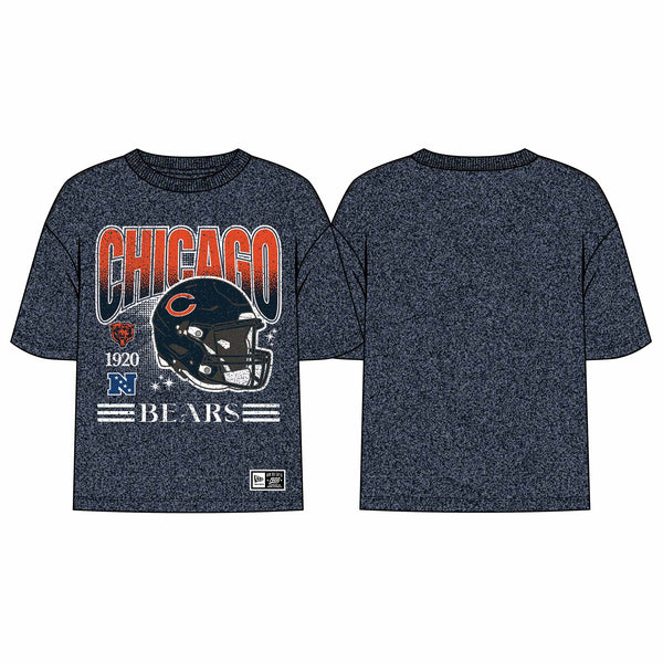 Chicago Bears New Era Women's Retro Multi Logo Print Short Sleeve Tee Shirt