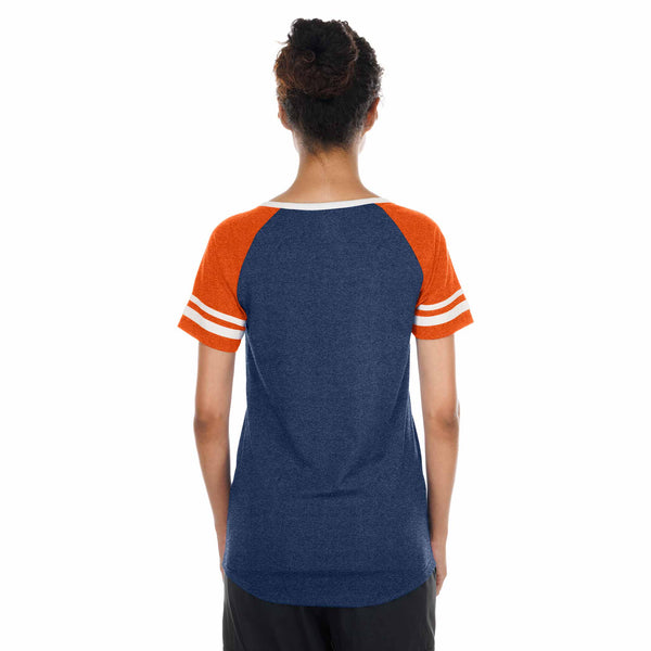 Chicago Bears New Era Raglan Stacked Short Sleeve Tee Shirt
