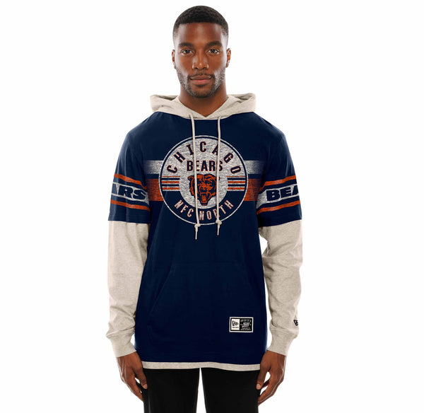Chicago Bears New Era Two Tone Retro Gamer Hooded Sweatshirt