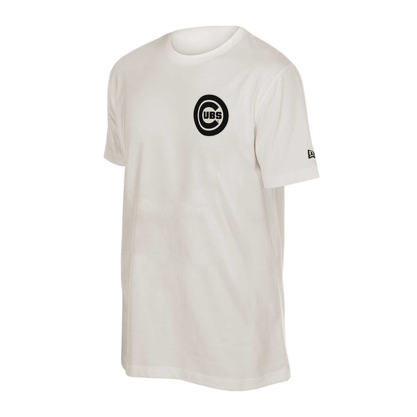Chicago Cubs New Era Rusted Gold and Black Bullseye Back Print Short Sleeve Tee Shirt