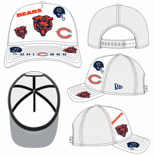 Chicago Bears Nike 9FORTY M-Crown A-Frame All Over Adjustable Cap