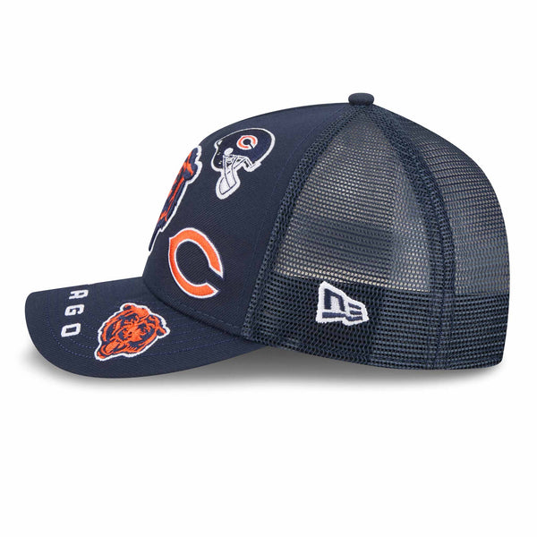 Chicago Bears Nike Navy 9FORTY M-Crown A-Frame All Over Adjustable Cap