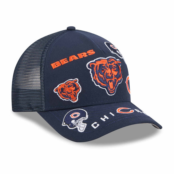 Chicago Bears Nike Navy 9FORTY M-Crown A-Frame All Over Adjustable Cap